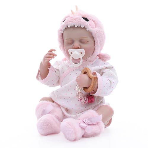 Image of Reborn Baby Dolls Girl, 20 Inch Realistic Full Vinyl Baby Doll | With rattle toy, baby doll clothes and accessories, lifelike hand-painted details, for pretend play, gifting, and collecting