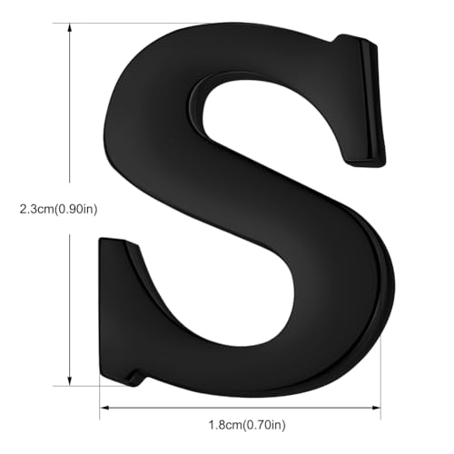 Image of HONEY BEAR Initial Alphabet Letter Lapel Pins Collar Badge Brooches for Mens /Womens Shirt Dress Decoration Black