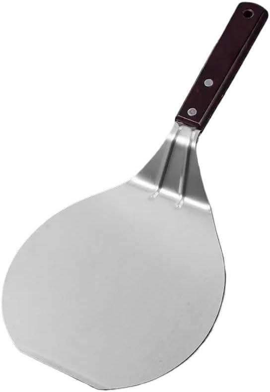 Pizza Peel Metal Pizza Peel Lightweight Pizza Turning Peel Metal Pizza Paddle Heat-Resistant Wooden Grip Pizza Shovel for Baking Dough Pizza Paddle