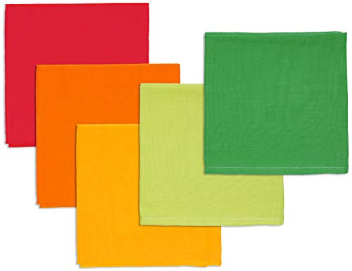 Bio Jahreszeiten Spieltücher 100% Bio-Baumwolle (kbA) GOTS zertifiziert, Frühling, 115 x 105 cm, 5er-Set