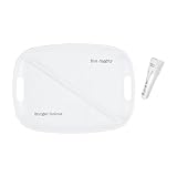 Mud Pie Circa Bandeja de melamina para condimentos, Tablero de 7 1/2 Pulgadas x 5 1/2 Pulgadas | Tenedor de 5 1/2 Pulgadas, Color Blanco