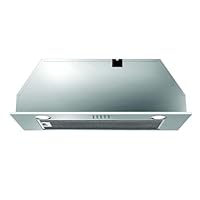 Cookology Essentials AEHCAN75SS Canopy Extractor Hood 75cm - Integrated Cooker Hood - 3 Speeds - 518 m3/hr Air Flow - 2 LED Lights - Energy Rating C - 2 Grease Filters - Stainless Steel