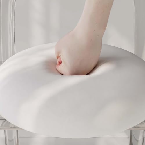 Silla de tocador de acrílico con cojín cómodo para dormitorio y sala de estar u oficina 5