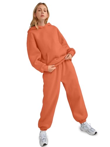 Image of AUTOMET Womens 2 Piece Lounge Sweatsuit Fall Fashion Matching Sweat Sets | Oversized Fall Hoodies & Baggy Jogger Sweatpants Fashion 2026 Outfits