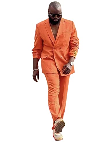 Costume en lin hommes blanc bleu beige bal mariage smoking