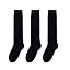Black, 3 Pairs
