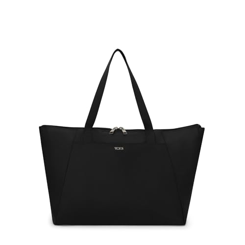TUMI - Just In Case Tote - Foldable, Lightweight and Compact, Packable Travel Bag - Folds Into Included Pouch - Large, Black with Gunmetal Hardware