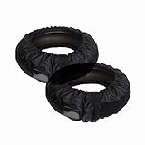MOTO4U Motorcycle Tire Wheel Cover Wrap Tyre Storage Bag Windstop Tire Dust Cover for up to 21' Rims (Front and Rear)