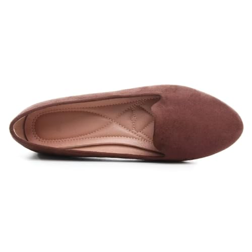 Image of Dear Time Women's Casual Loafers Flats Comfortable Round Toe Dress Shoes Slip On Ballet Flats for Women Work Office Shoes