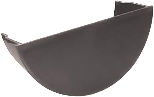 Floplast Anthracite/Grey Half Round Gutter Internal Stopend - 112Mm