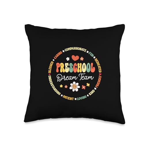 Preschool Dream Team Back To School Teacher Appreciation Throw Pillow