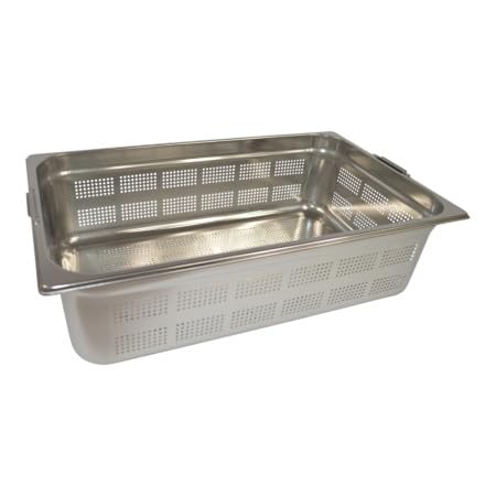 Bac Gastro Inox AISI 304 Perforé GN 1/1 H. 150 mm avec anses