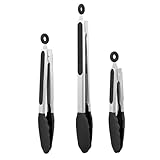 Doosu Pinzas de Cocina de Silicona, Negro)