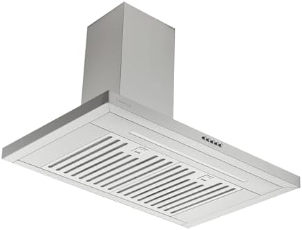 30 Inch(758mm) Wall Mount Range Hood, 550 CFM Stainless Steel Chimney Vent Hood, Ducted/Ductless Convertible, 3-Speed Push Button Control, Dishwasher-Safe Filters, LED Strip Light