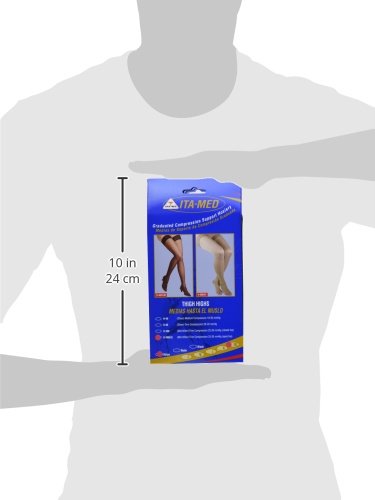 Image of ITA-MED Open Toe Thigh Highs - Compression (25-35 mmHg): H-306(O)(3), Pack of 3, XX-Large, Beige