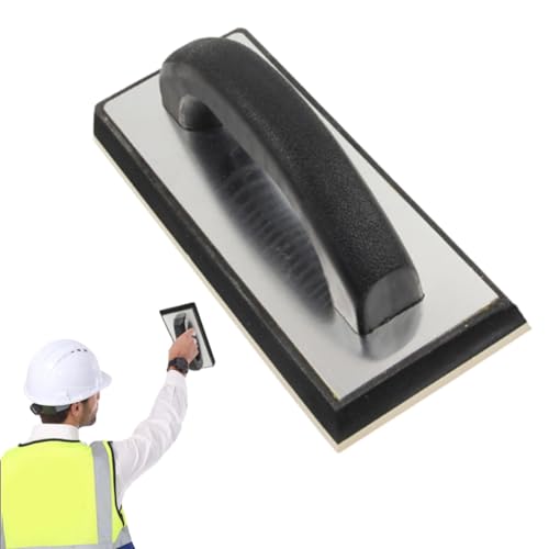 Flotador de lechada para azulejos, herramienta de paleta de acabado, flotador de lechada de goma moldeada, herramientas de lechada de suelo y azulejos con mango antideslizante para mampostería, yeso,