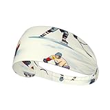 Elastisches Sport-Stirnband, Haarband, XBKGOHA Eishockey, bedruckt, weich, atmungsaktiv, schnelltrocknend