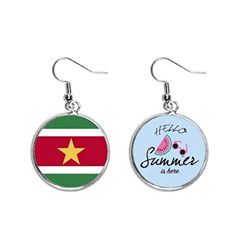 Pendientes de Surinam antialérgicos estilo sandía que no pesan en el lóbulo