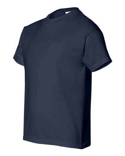 Hanes Big Boys' Essentials Short Sleeve T-Shirt Value Pack (6-Pack), Navy, Large #TOP2