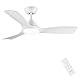 CJOY Deckenventilator mit Beleuchtung, 107 cm Deckenventilator mit Beleuchtung und Fernbedienung Leise, DC Umkehrbar, Speicher 3CCT, Dimmbar, 6 Geschwindigkeiten, Zeitschaltuhr Für Schlafzimmer
