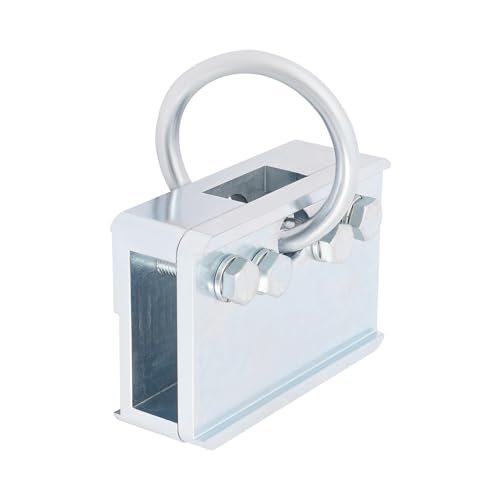 2-Way Standing Seam Roof Anchor Clamp, Metal Fall Protection Roofing Fall Arrest System, Strength Rating: 5,000lbs - 4 Bolts for ? 24 Gauge Standing Seam Roofs, 130-310lbs Capacity (Silver)