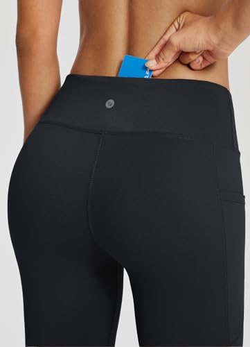 baleaf Women Flare Capri Leggings with Pockets Yoga Pants Bootcut Casual Cotton Work Summer Lounge4