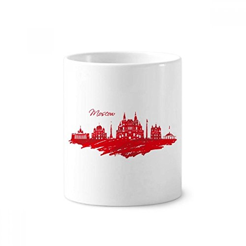 Gobelet en céramique Moscou Cathédrale Rouge 350ml pour brosses à dents et stylos