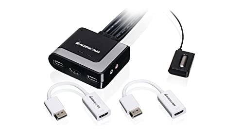 Câble KVM HD 2 Ports commutateur DisplayPort informatique pour double écran PC