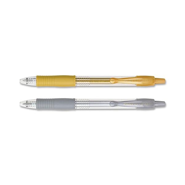 Pilot G2 Metallics Gel Roller Stifte, feine Spitze, gold/silber Tinten, 4er Pack (34423) 2-Pack gold-/silberfarben – Bild 6