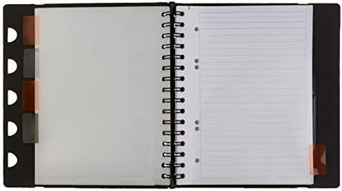 RHODIA 132576C - Exabook Black A5+ Refillable Organizer Notebook | Lined | 160 Detachable pages Perf. 6 Holes - Clairefontaine Paper 80g - Polypro Cover (Plastic) - Rhodiactive