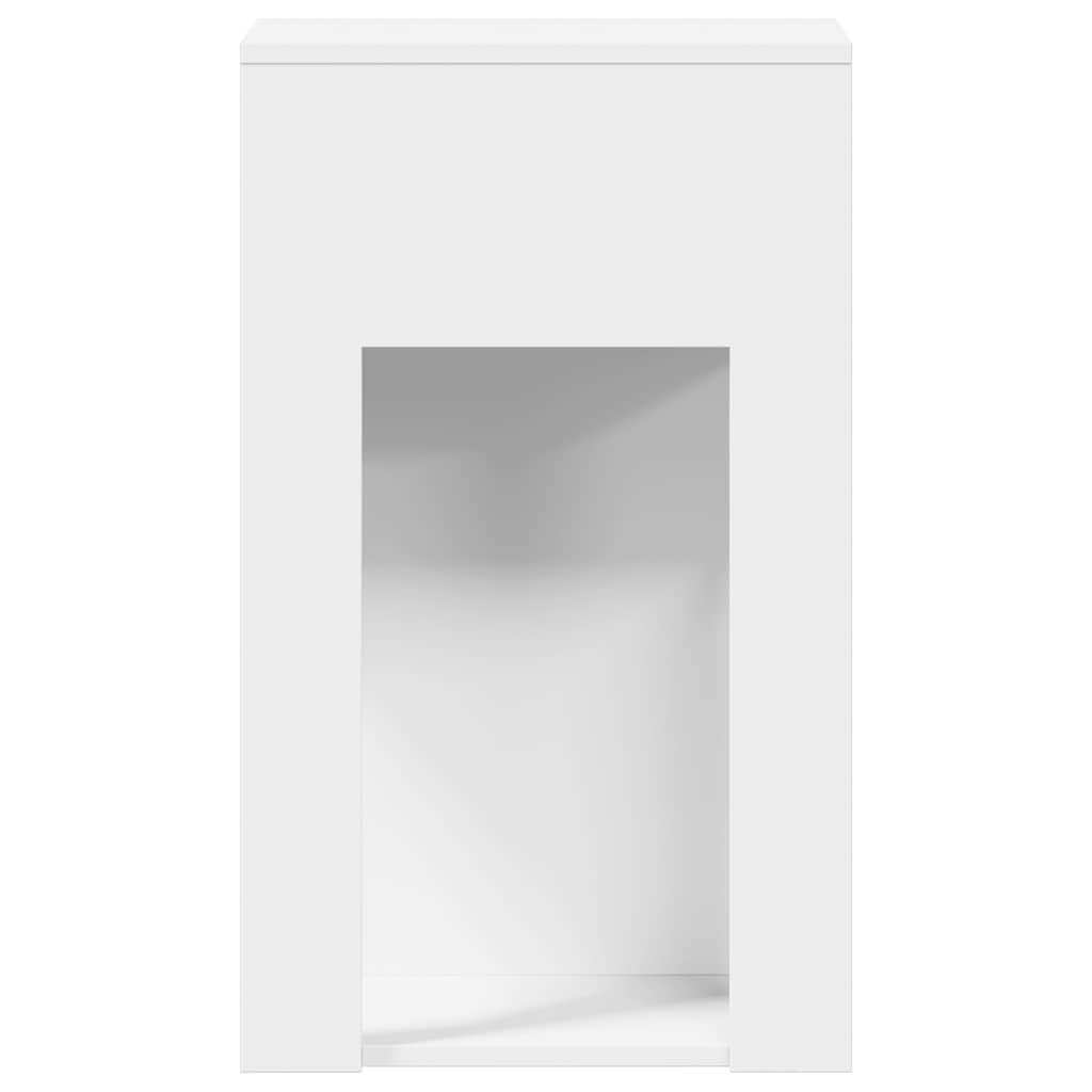 Computerschrank mit Schublade Weiß 30x44x74 cm, Schreibtischorganizer mit Stauraum für PC-Gehäuse, Büroorganisation und Kabelmanagement, robuster Holzwerkstoff, Pflegeleichte