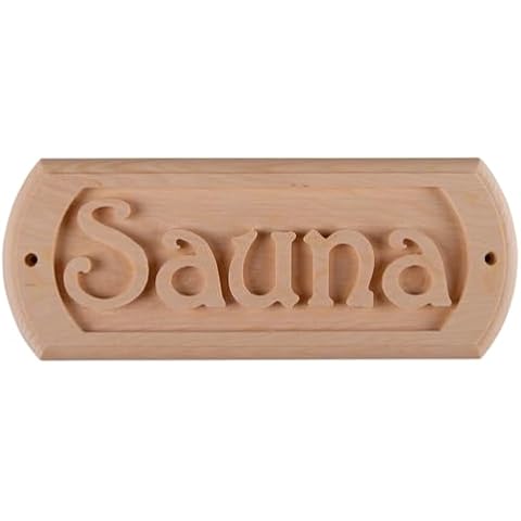 Watlux Heavy Duty Indoor Wooden Sauna Toilet Russian Bath SPA Sign Баня Надпись - Non-Slip Restroom Door Plate Logo Сауна for Bathroom Decor – Brown Cover