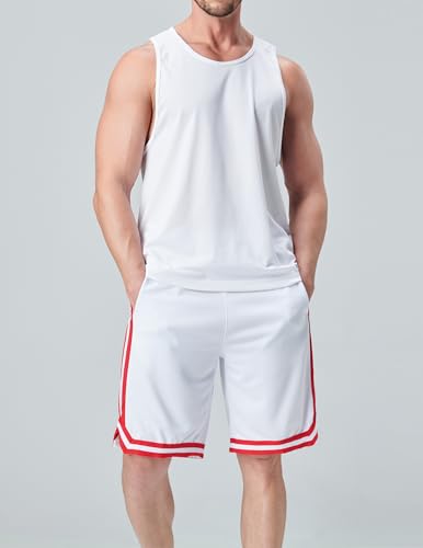 Image of Liberty Imports Pack of 5 Men's Athletic Basketball Shorts Mesh Quick Dry Activewear with Pockets