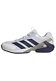 adidas Men's Adizero Ubersonic 5 Clay Tennis, White/Dark Blue/Silver Metallic, 11.5