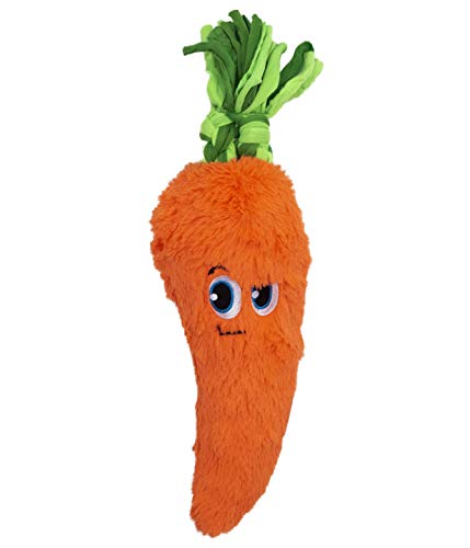 Outward Hound Fetchtablez Carrot Plush Squeaky Dog Toy - Stuffed Crinkle Pet Toy Outward Hound Fetchtablez Carrot Plush Squeaky Dog Toy - Stuffed Crinkle Pet Toy