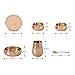 RAJ GHARANA METALS Pure Kansa Dinner Set | Bronze Thali Set Handi Shape | Glossy Finished KANSA Utensils Set of 6 Pcs as 1 Thali Dia 12 inch 2 Bowl 1 Sweet Dish 1 Glass 1 Spoon - Ideal Gift