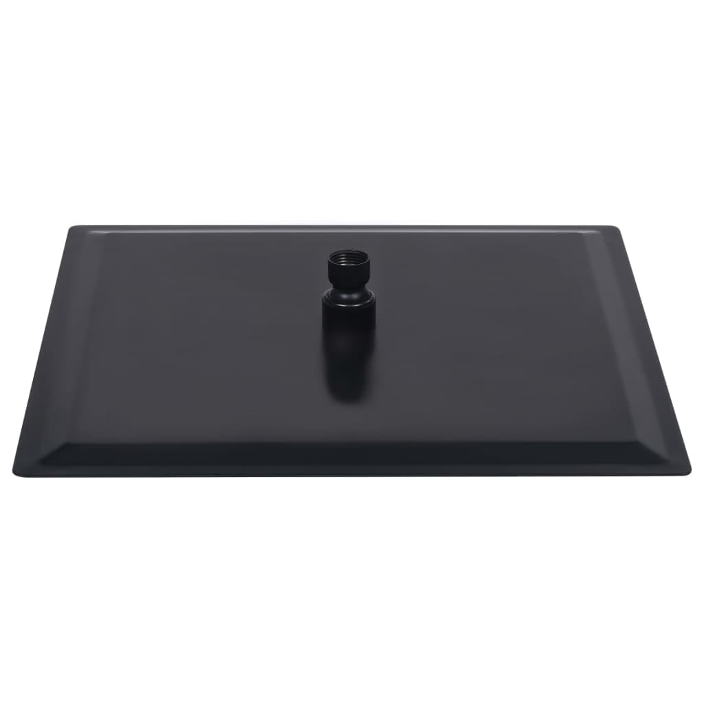Cabezal de ducha lluvia rociador cabezal de ducha accesorio de baño acero inoxidable 40 x 40 cm cuadrado negro 02_0002080