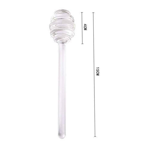 Luzen 2Pcs 6 Inch Glass Honey Dipper Sticks Stirring Sticks Server Honey Spoon Dipper Stirrer Honey Wand For Honey Pot Jar Containers Honey Dispense Drizzle thumb #5