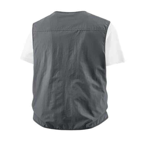 Chaleco de pesca para hombre ligero, sin mangas y transpirable con múltiples bolsillos 5