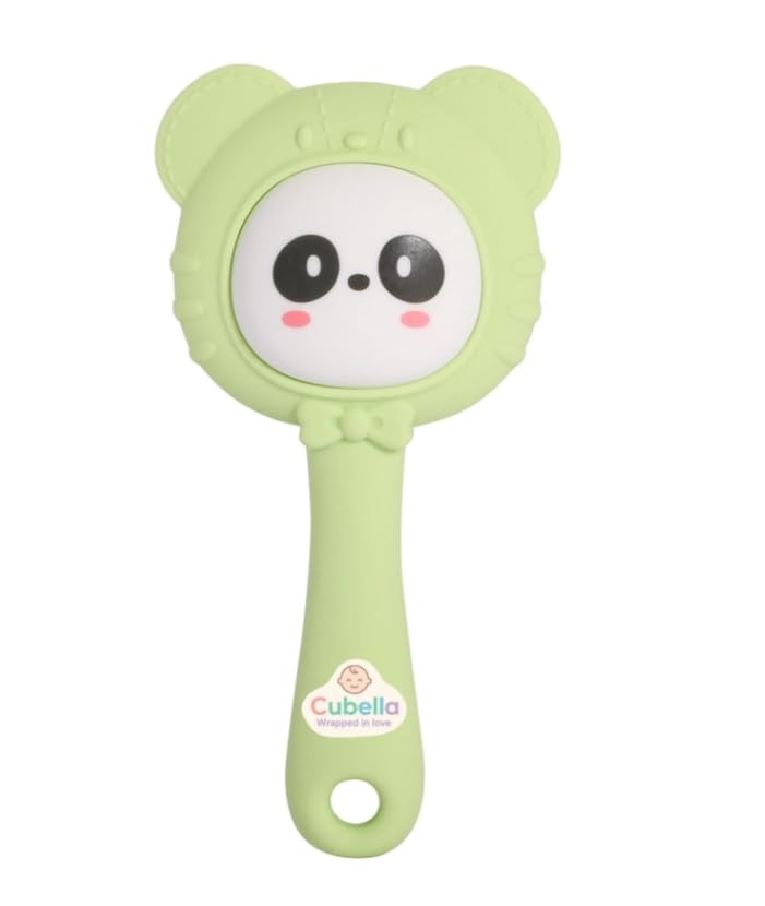 Teether for Baby | Musical Rattle Teethers for 3 to 24 Months | Silicone Rattle Teether | BPA-Free for Easy Teething | Jhunjuna, Baby Feeding Toys (Green)-image-3