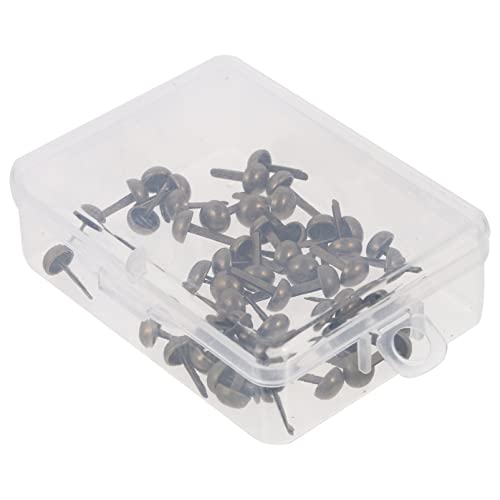 Artibetter 50Pcs Mini Claw Brads Durable Decorative Nails for DIY Crafts Handmade Projects Easy to Use Two Legged Nails for Box Pulls and Accessories