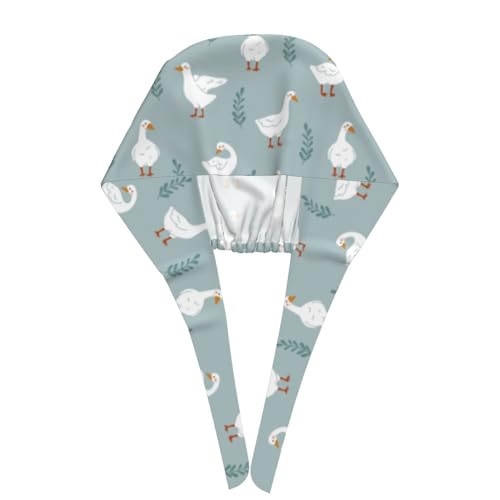 Image of Working Cap Scrub Cap with Sweatband Adjustable Unisex Women Tie Back Hat Nurse Surgical Caps