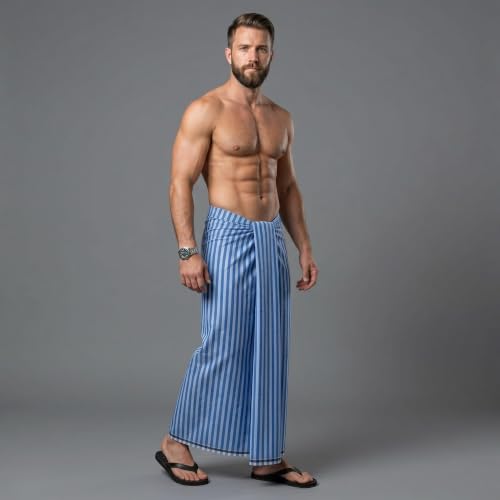 Image of Men's Cotton Lungi | Soft Breathable Wrap Around Lungi | Comfortable Daily & Home Wear for Men
