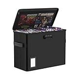 Caja de Documentos a Prueba de Fuego ENGPOW, Caja de Almacenamiento de Cómics con Cerradura, Caja de Libros de 39.5 x 29 x 20 cm, Caja de Cómics Plegable, Caja Organizadora con Tapa, Contenedor para