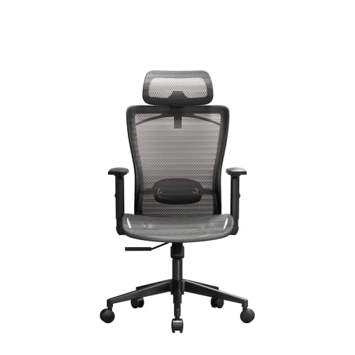 COMHOMA Chaise de Bureau Fauteuil Pivotant Chaise de Jeu Ergonomique avec Accoudoirs Rembourrés Réglable en Hauteur Style Moderne (Bleu) Cover