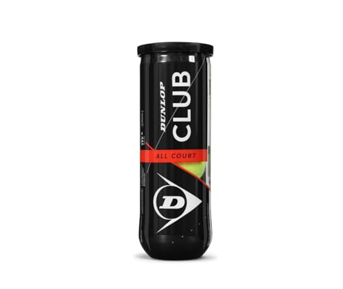 Dunlop Sports Club All Court Tennis Balls, 3-Ball Can