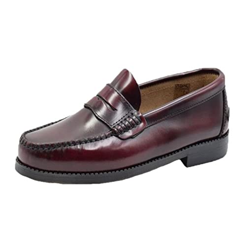 TIMONELLI - Castellanos de Piel Burdeos para Mujer Piel Mujer Color: Burdeos Talla: 35