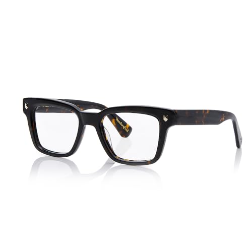 Image of Shisen Fox Okinawa Versatile Vintage Square Frames for eyeglasses | Stylish eyewear Crafted from Italian Acetate material | 52 MEDIUM Unisex Spectacle Eye frame with Demo lenses