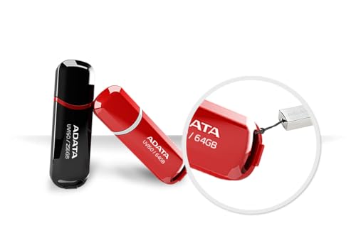 Image of ADATA UV150 64GB USB 3.2 Gen1 Pen Drive (Black) - High-Speed 100MB /s Read, Compact Snap-On Cap, Plug-and-Play Flash Drive for Laptop, PC, Smart TV, Gaming & Car Audio