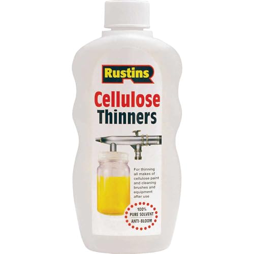 Rustins Cellulose Thinners 300ml- Professional Solvent for Cellulose Paints and Lacquers; Cleans Brushes Spray Guns and Equipment; Fast-Evaporating Formula in Various Sizes
